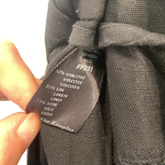 The Kooples Black Linen Pants Size FR 40 - Picture 5 of 5